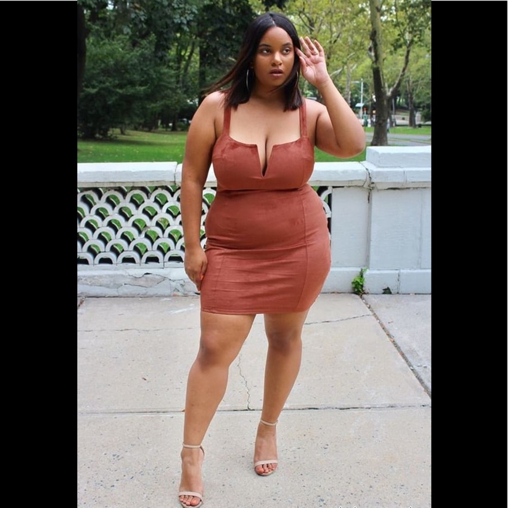 Forever21 Fitted Suede Dress